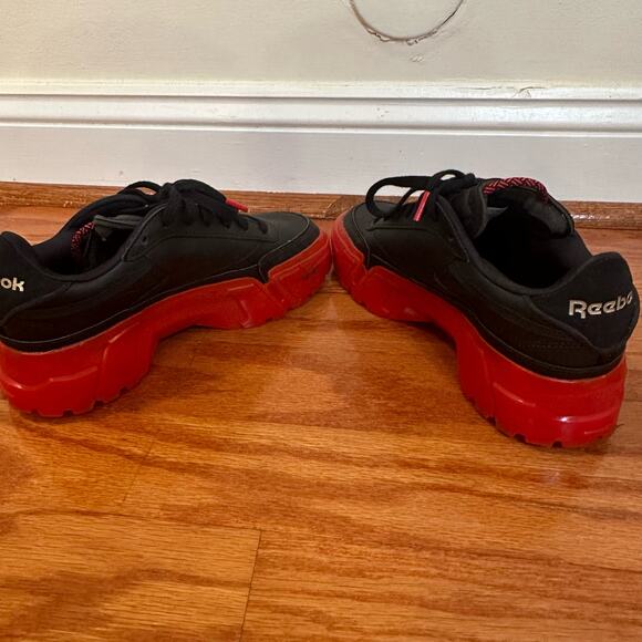 Reebok Club C Cardi B Black Red Sneakers sz 7.5 - Picture 6 of 10